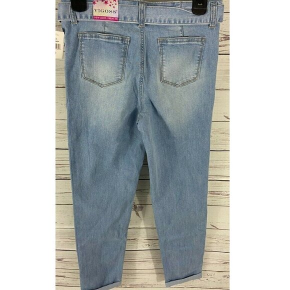 Vigoss Girls Jeans The Georgia Girlfriend Andrea Light Wash Size 12 26 x 25 NWT - Picture 3 of 7